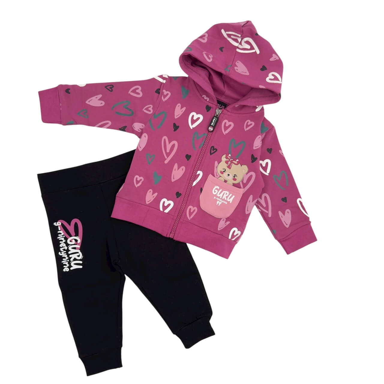 Guru Baby-Mädchen-Sweatshirt-Trainingsanzug