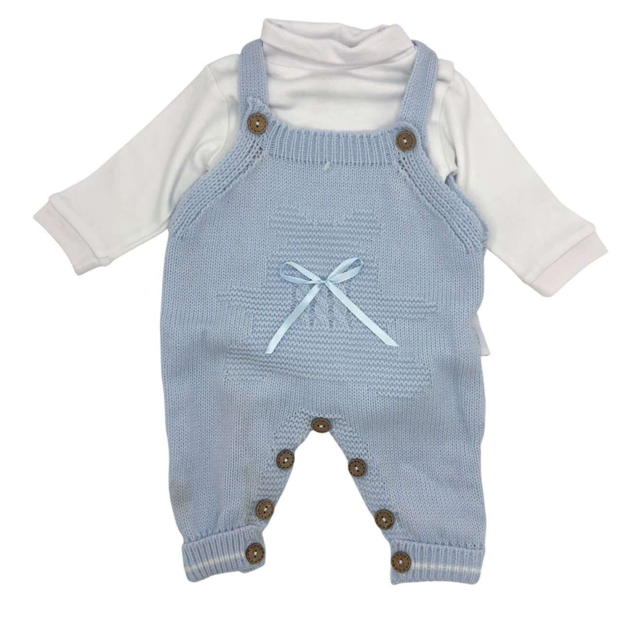 Strampelanzug aus Wolle plus Rollkragenpullover