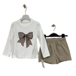Warmes Baby-Mädchen-Outfit aus Baumwolle