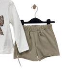 Warmes Baby-Mädchen-Outfit aus Baumwolle