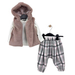 Babyset mit Fellbesatz