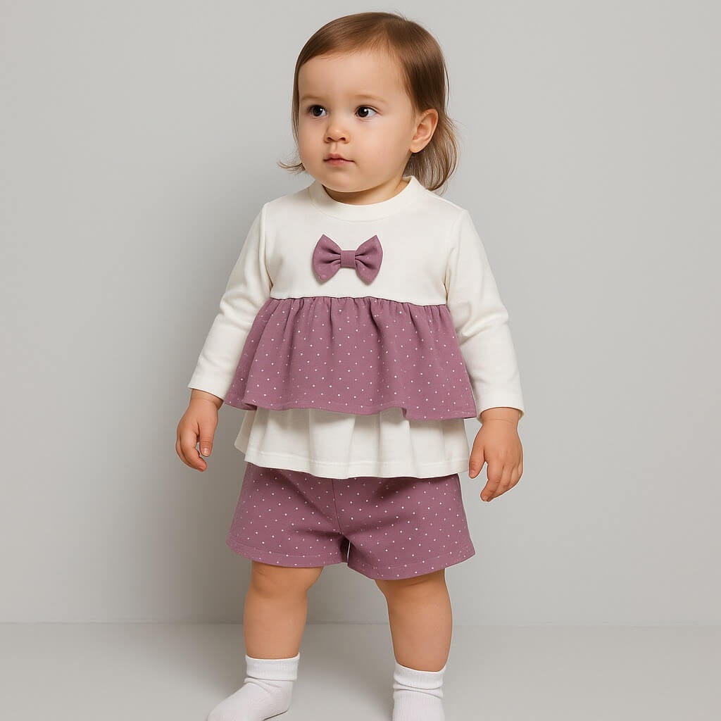Plüschiges Baby-Mädchen-Outfit