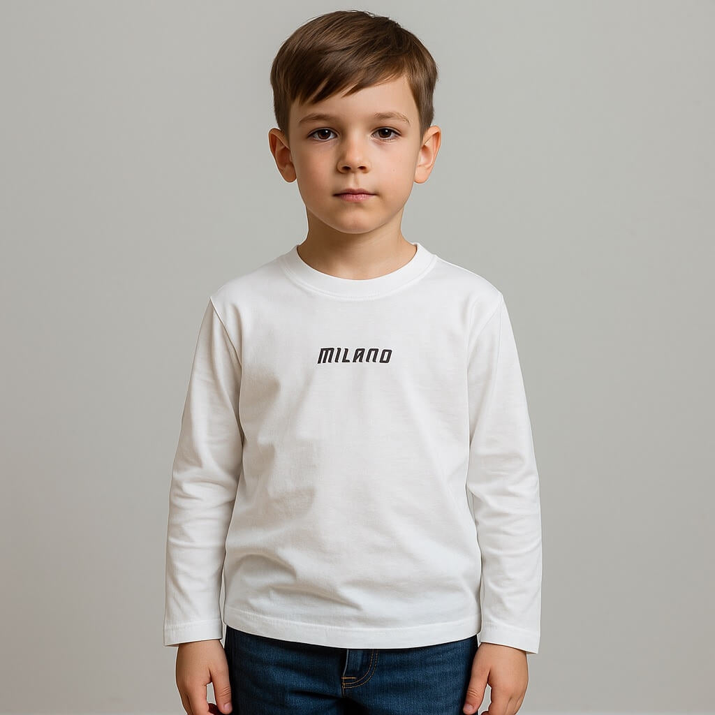Langarmshirt aus warmem Baumwollstoff