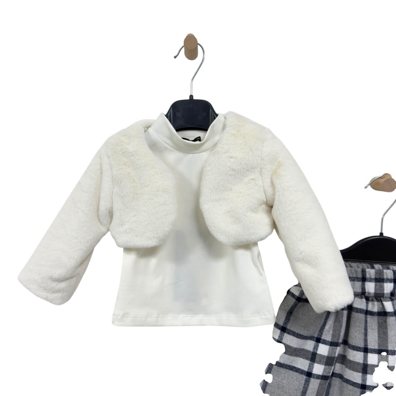 Babyset mit Fellbesatz