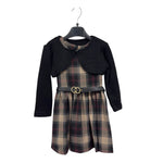Schottenkleid mit Bolerojäckchen