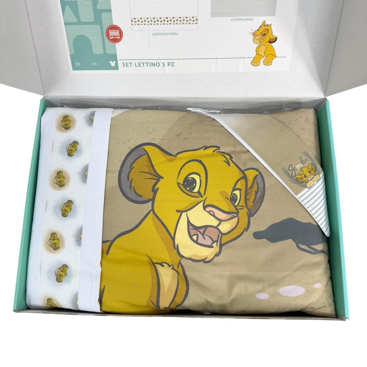 Komplettes Steppdecken-Set für Babybett mit Nestchen + Disney-Bettwäsche