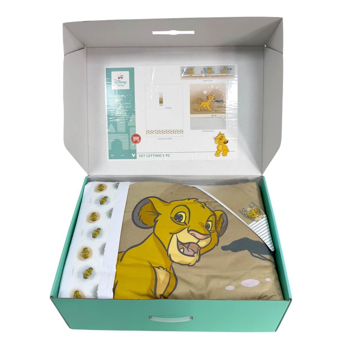 Komplettes Steppdecken-Set für Babybett mit Nestchen + Disney-Bettwäsche