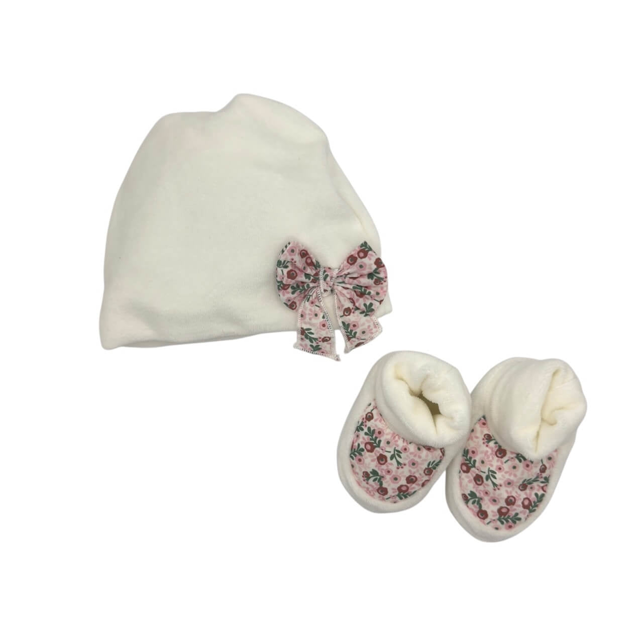 Set Mütze + Schuhe aus Chenille Ellepi