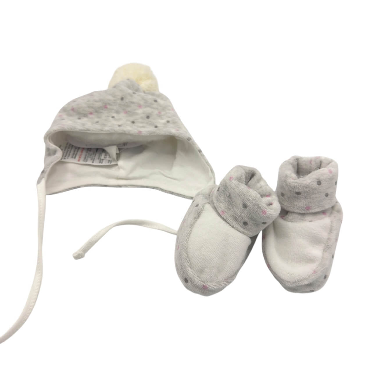 Set Mütze + Schühchen aus Chenille Ellepi