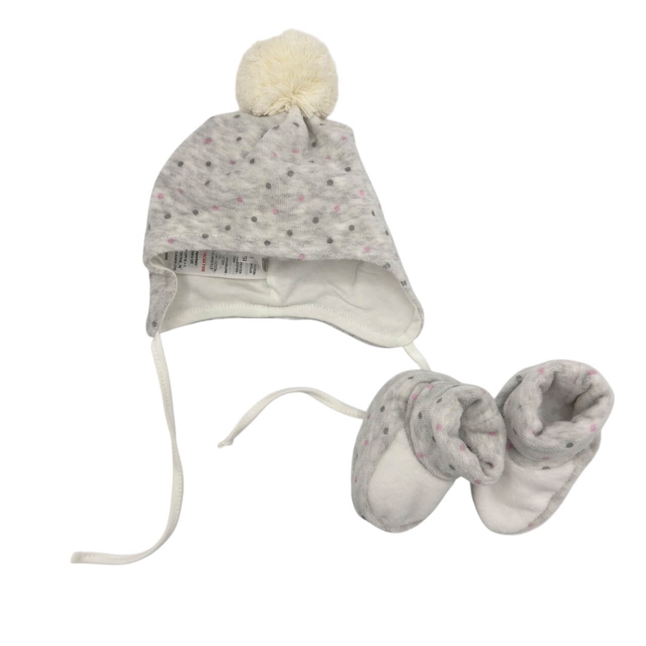 Set Mütze + Schühchen aus Chenille Ellepi