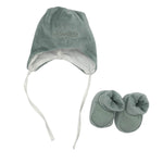 Set Mütze + Schühchen aus Chenille Ellepi