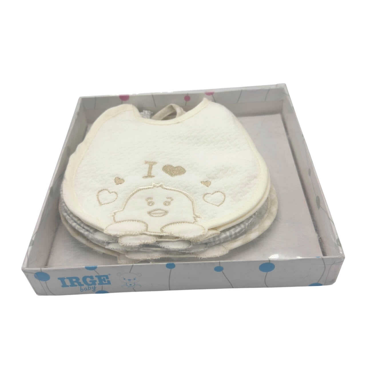 3 Irge bestickte Lätzchen mit Schnürung