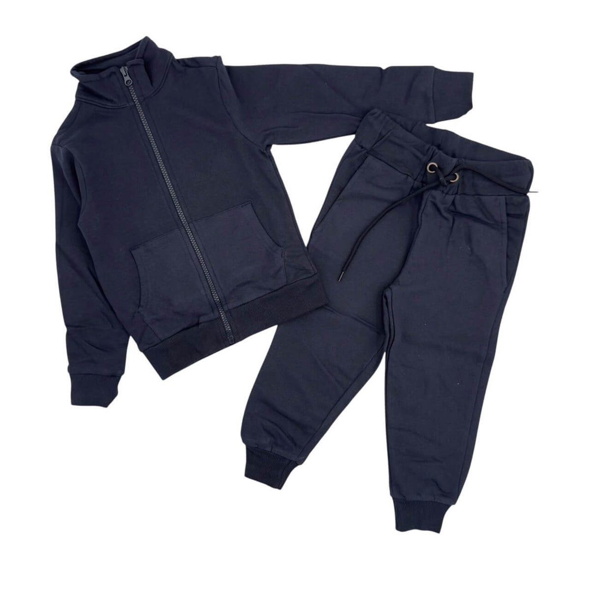 Blauer Sweatshirt-Trainingsanzug für die Schule