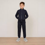 Blauer Sweatshirt-Trainingsanzug für die Schule