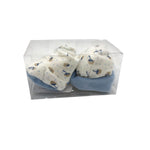 Pastellfarbenes Chenille-Set mit Mütze und Schuhen, 0/3 Monate