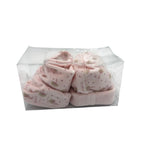 Pastellfarbenes Chenille-Set mit Mütze und Schuhen, 0/3 Monate