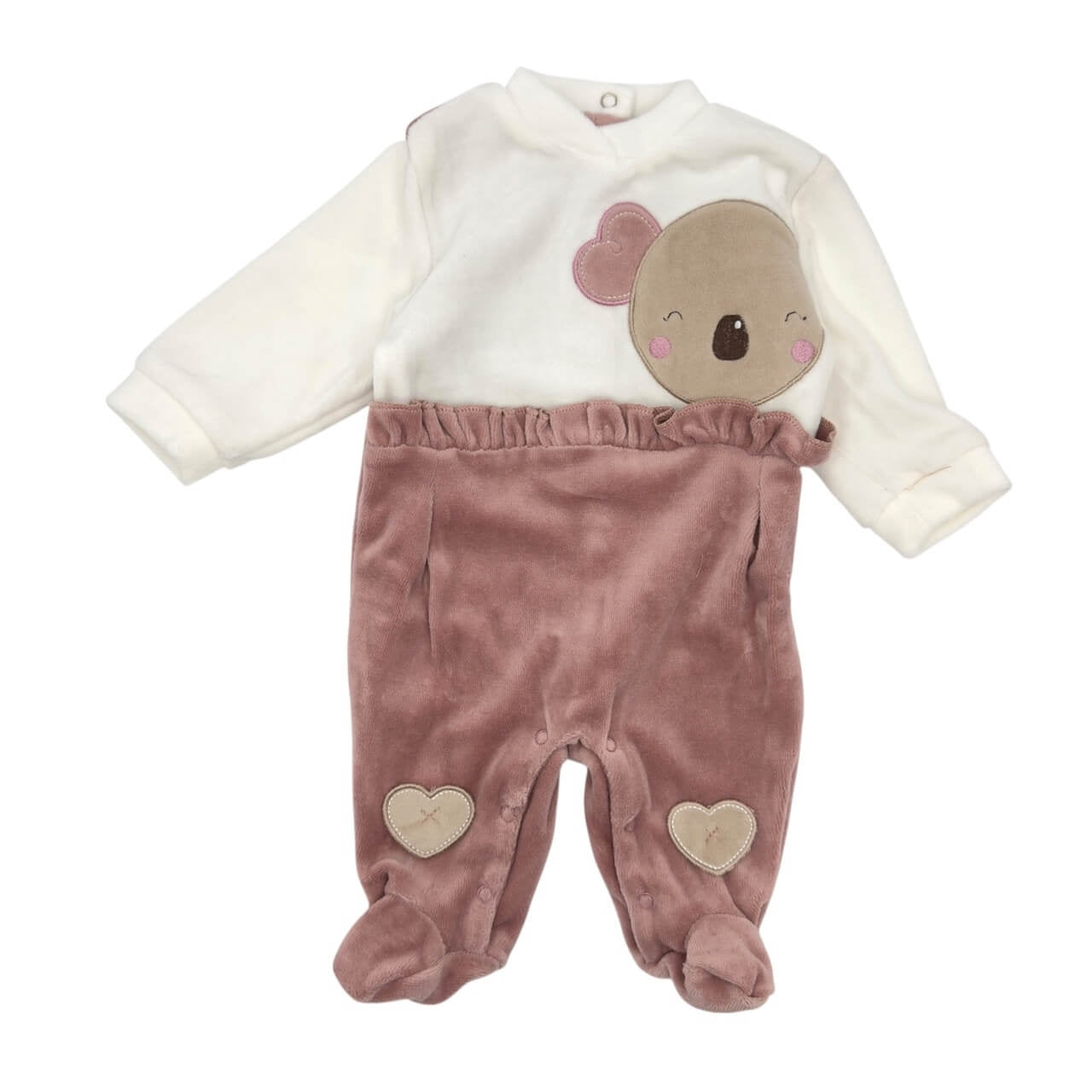 Pastellfarbener Chenille-Strampler