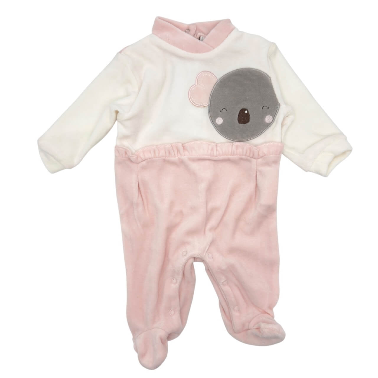 Pastellfarbener Chenille-Strampler