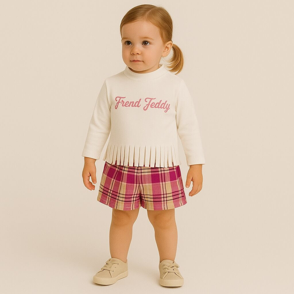 Plüschiges Baby-Mädchen-Outfit