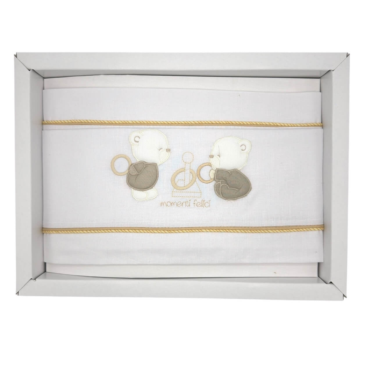 Pastellfarbenes Kinderbett/Kinderbett-Set aus 100 % Baumwolle