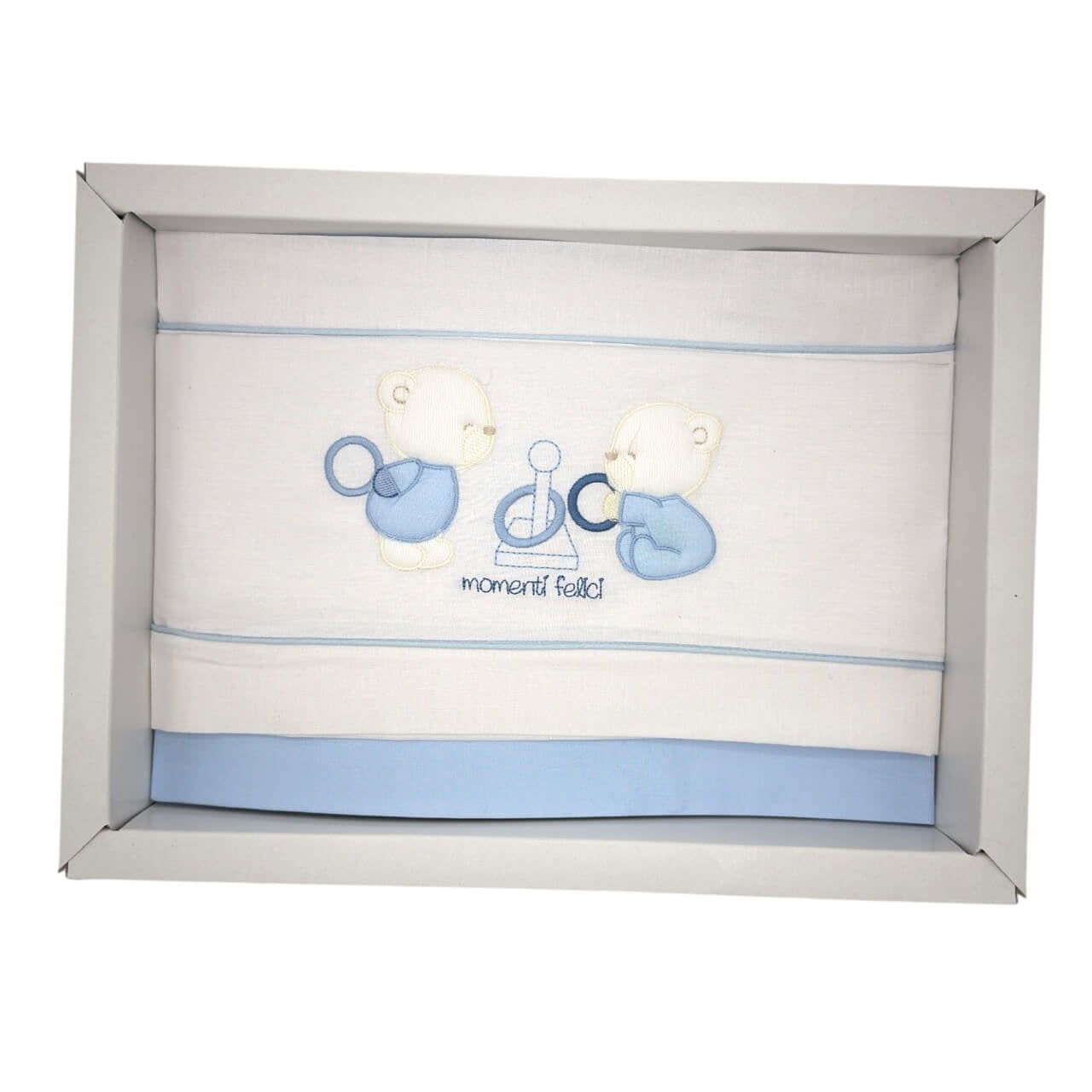Pastellfarbenes Kinderbett/Kinderbett-Set aus 100 % Baumwolle