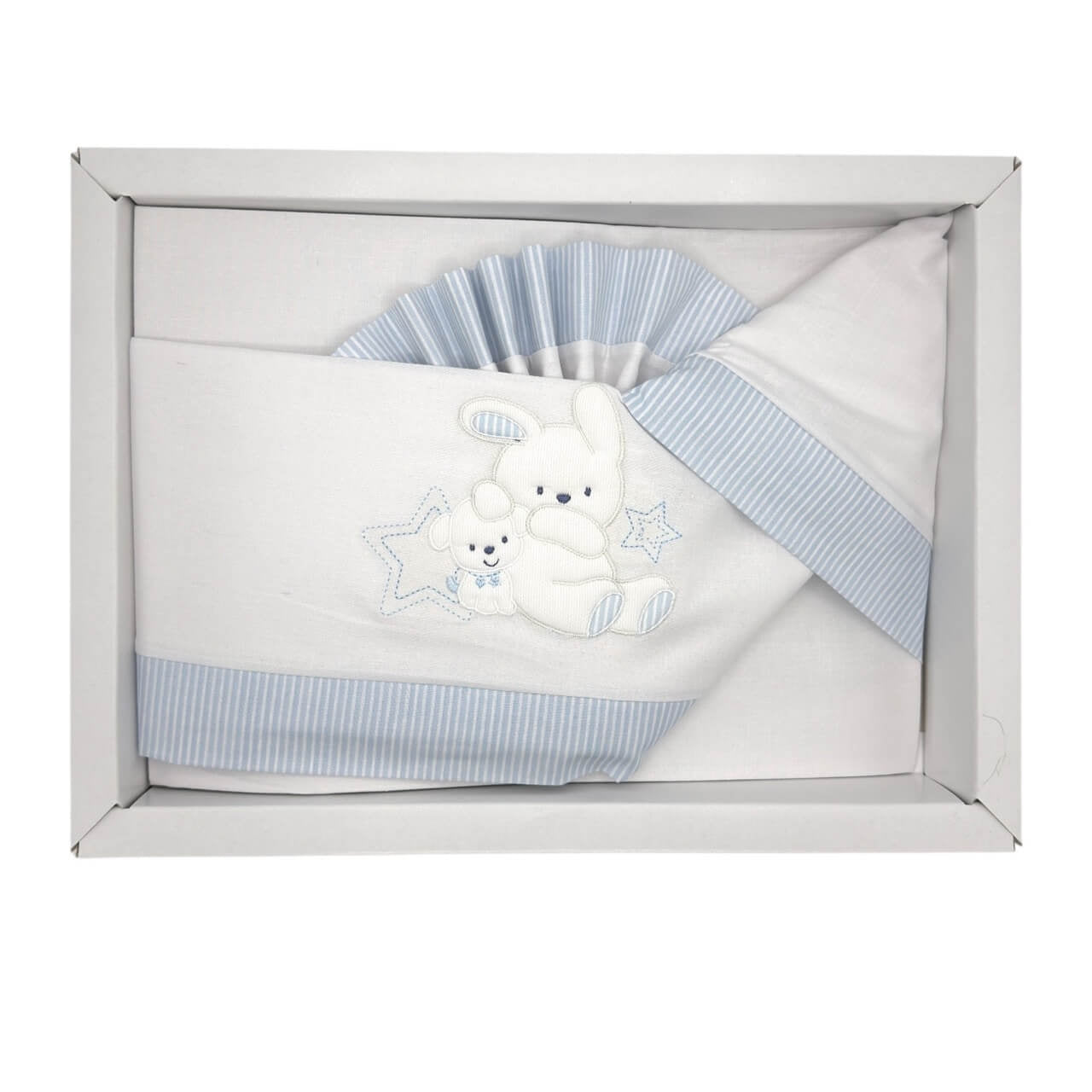 Pastellfarbenes Kinderbett/Kinderbett-Set aus 100 % Baumwolle