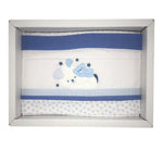 Pastellfarbenes Kinderwagen-Set aus 100 % Baumwolle