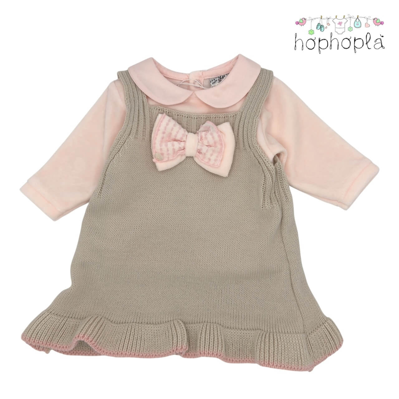 Kleid aus Wolle + Chenille-Pullover HopHoplà Amelia