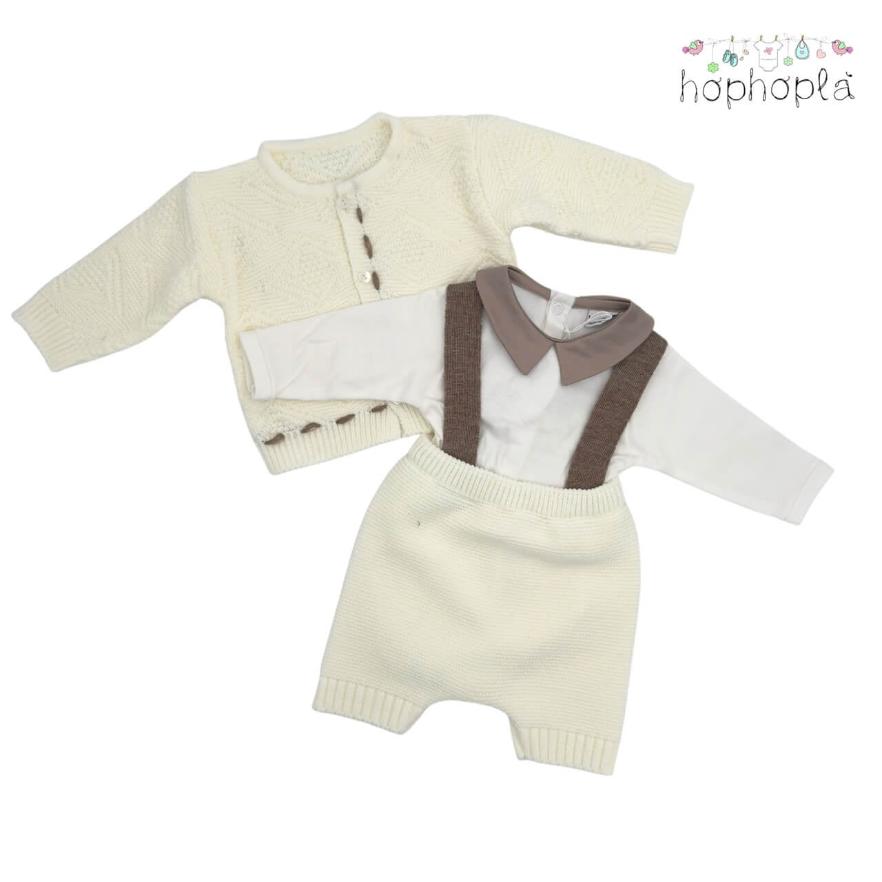3-teiliges Set aus HopHoplà Wolle Loris
