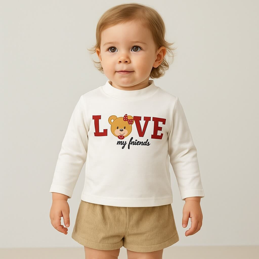 Plüschiges Baby-Mädchen-Outfit