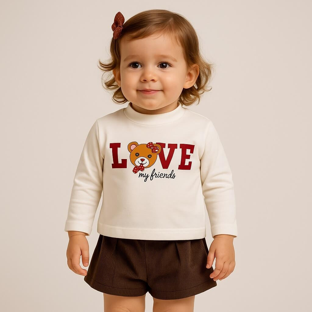 Plüschiges Baby-Mädchen-Outfit