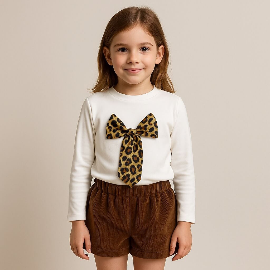 Warmes Baby-Mädchen-Outfit aus Baumwolle