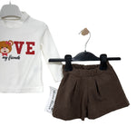 Warmes Baby-Mädchen-Outfit aus Baumwolle