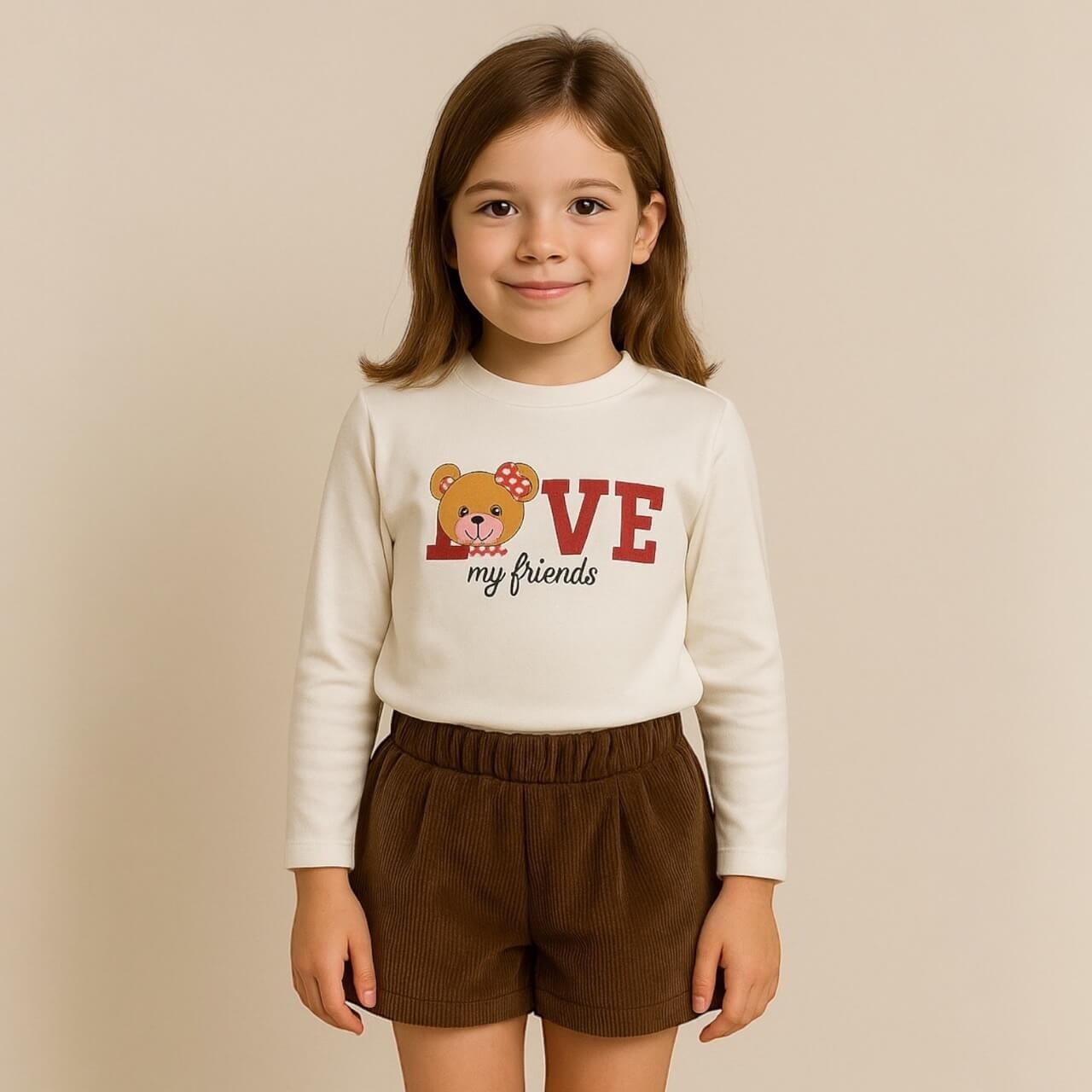 Warmes Baby-Mädchen-Outfit aus Baumwolle