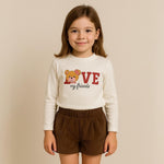 Warmes Baby-Mädchen-Outfit aus Baumwolle