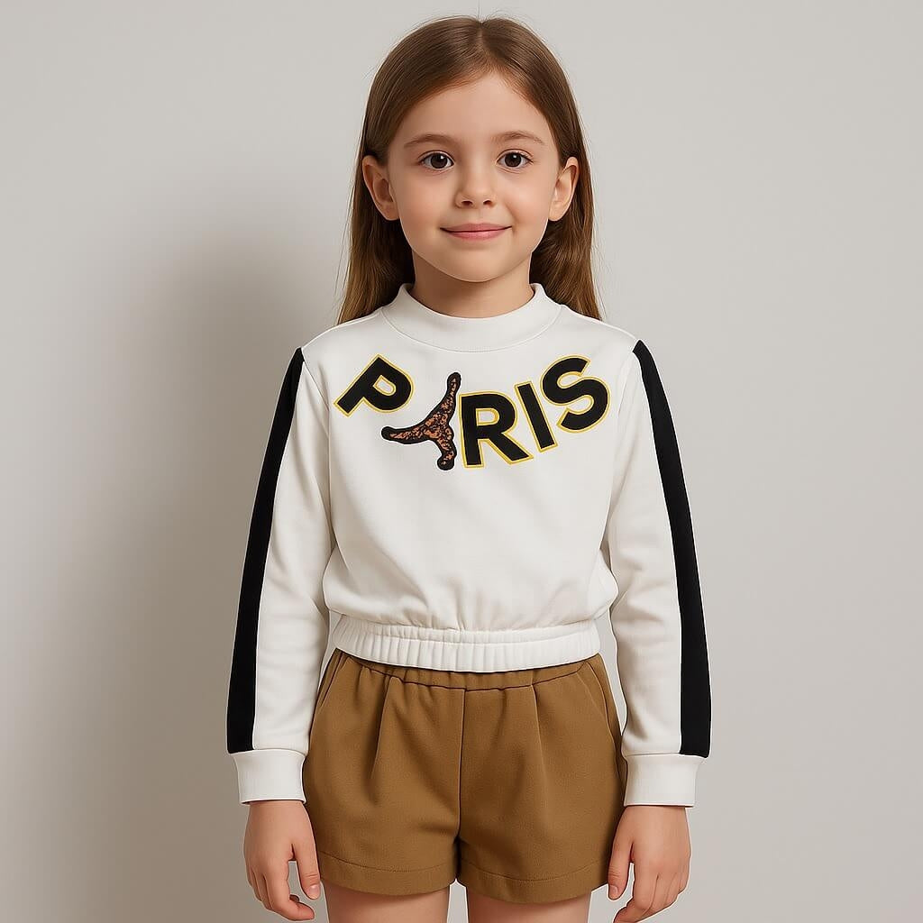 Warmes Baby-Mädchen-Outfit aus Baumwolle