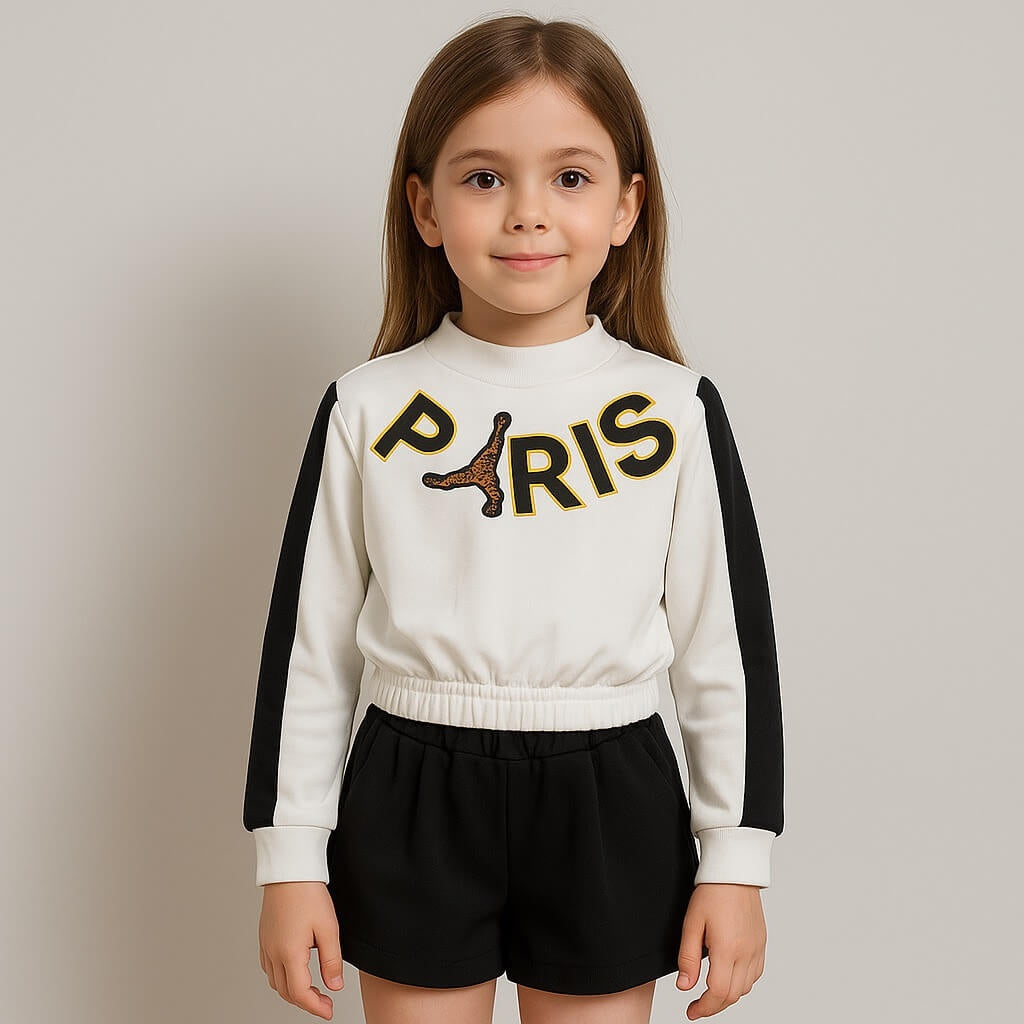 Warmes Baby-Mädchen-Outfit aus Baumwolle