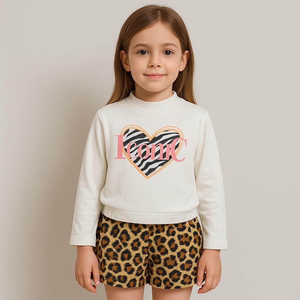 Warmes Baby-Mädchen-Outfit aus Baumwolle