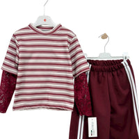 Completo Bimba Invernale Righe