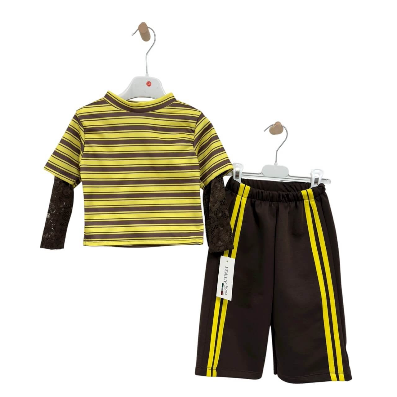 Completo Neonata Invernale Righe