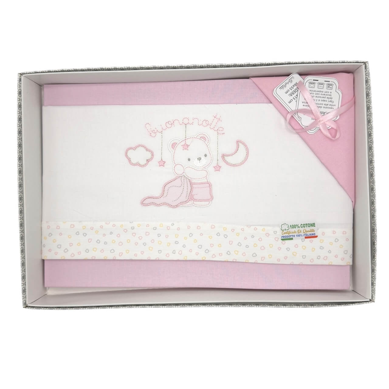 Komplettes Wiegen-/Kinderbett-Set, 100 % Baumwolle