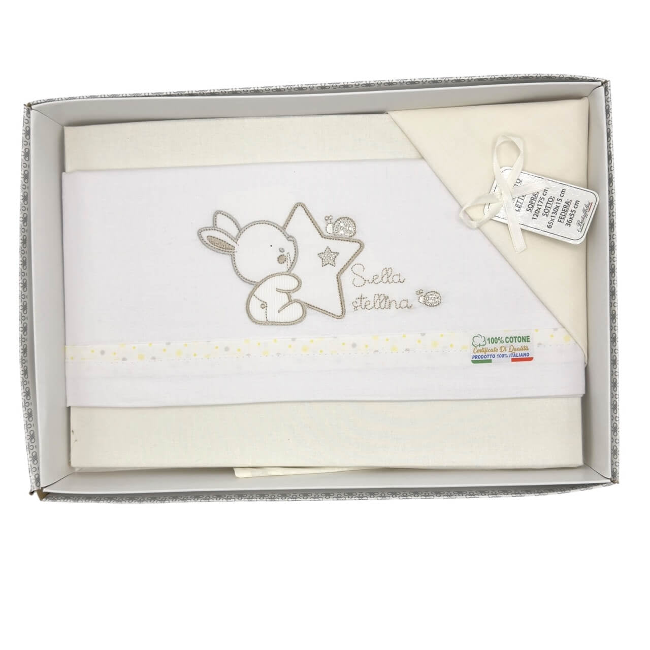 Komplettes Wiegen-/Kinderbett-Set, 100 % Baumwolle