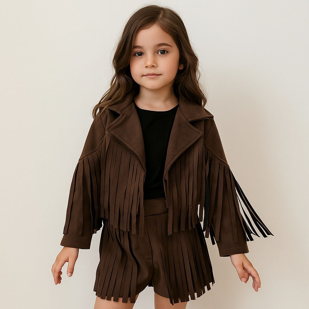 Winterlicher Wildleder-Overall für Babys