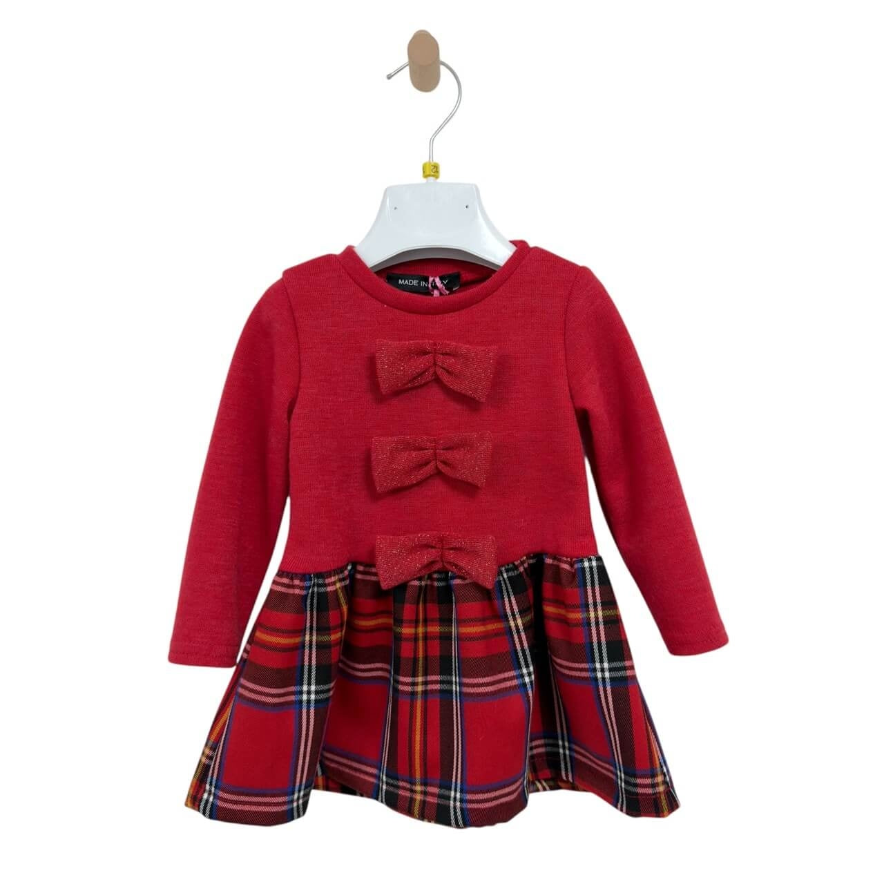 Langärmeliges Kleid mit dekorativen Schleifen