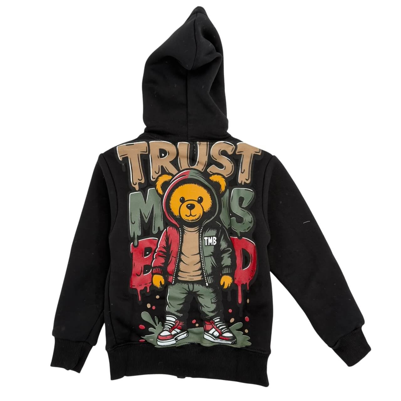 Winter-Fleece-Sweatshirt für Jungen, bedruckte Rückseite