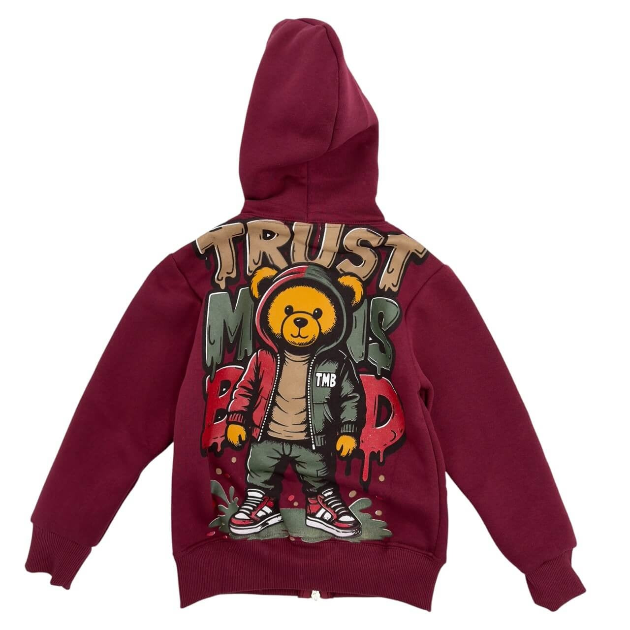 Gefüttertes Winter-Sweatshirt für Kinder, Rückseite bedruckt