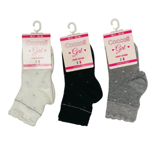 3 warme Baumwollsocken für Mädchen