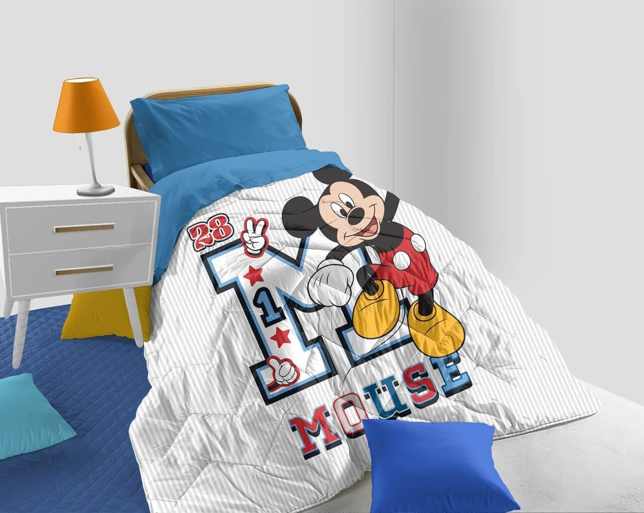 Wintersteppdecke Einzelbett Mickey Mouse