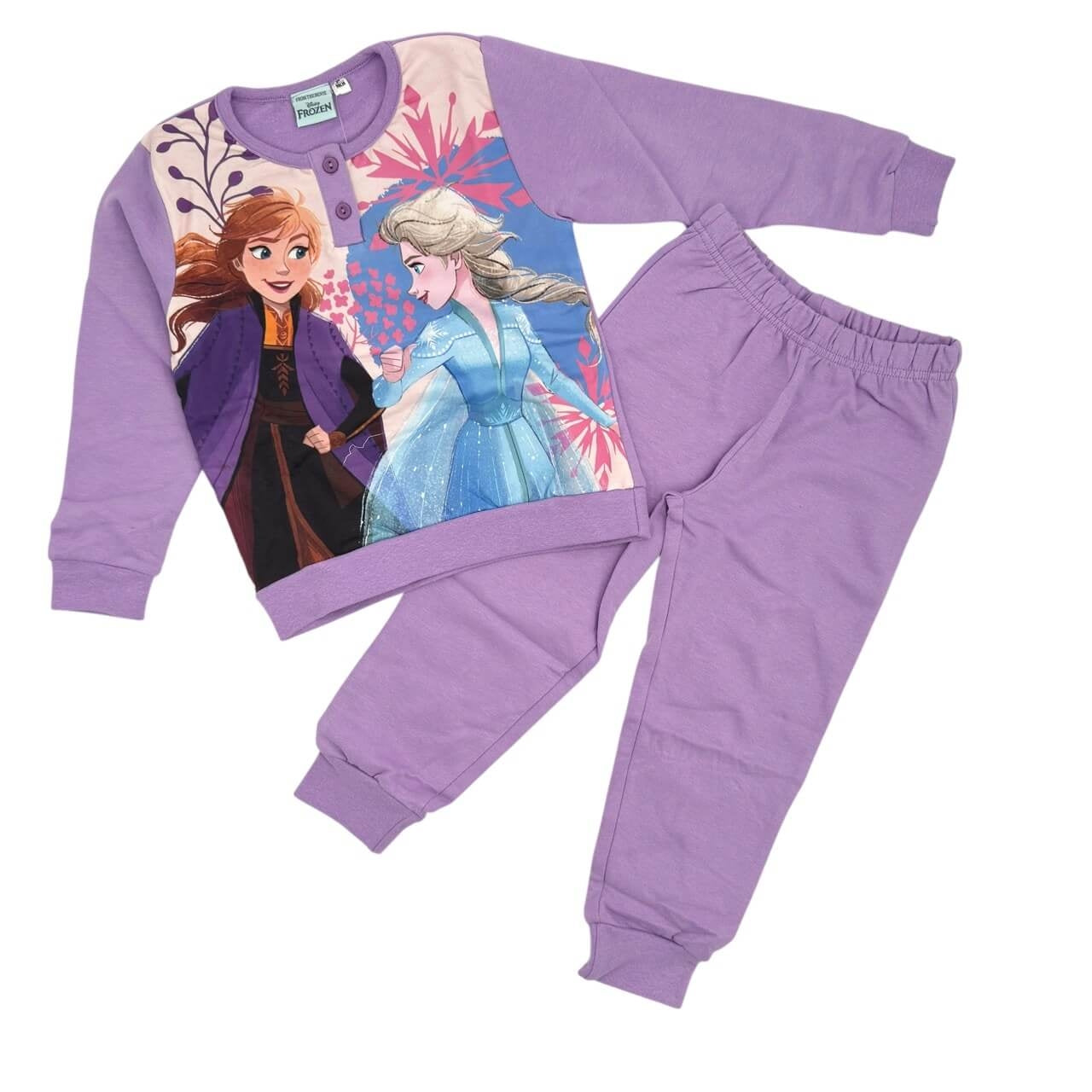 Gefütterter Frozen-Schlafanzug für Mädchen