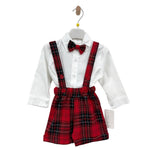 Schottische Latzhose Baby 3-teilig